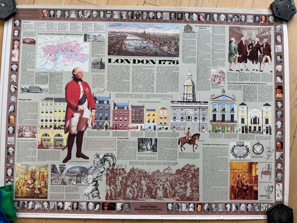 London 1776 National Park Service Bicentennial Educational Poster